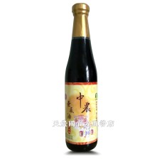 [台灣農特-中埔農會]中埔鄉農會中農黑豆醬油(清油420ml)*1玻璃瓶